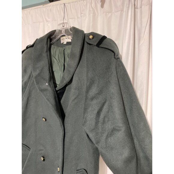 Vintage John Weitzman Men's Overcoat Wool Blend Made in Poland Black Size 8 - Picture 7 of 7